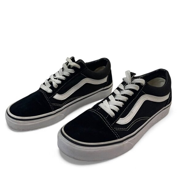 Vans Old Skool Black & White Size Boys 5.5  Women 7.0 Canvas Sneakers - Picture 2 of 12